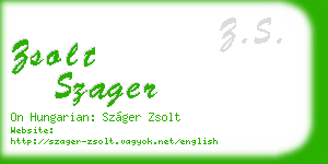 zsolt szager business card